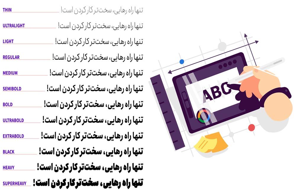 انواع فونت