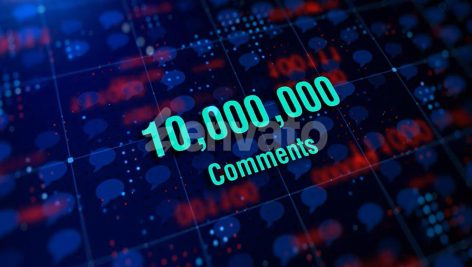 دانلود فوتیج شمارنده نظرات رسانه های اجتماعی صفر تا 10000000