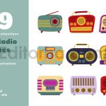 دانلود 9 وکتور لایه باز رادیو قدیمی