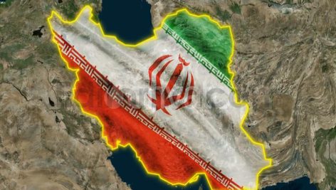 دانلود بک گراند موشن گرافیک پرچم ایران روی نقشه