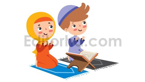 دانلود وکتور قرآن خواندن بچه ها