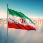 Iran Flag on the Clouds