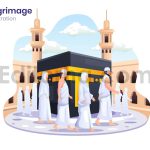دانلود وکتور لایه باز حج و طواف کعبه