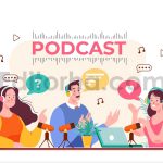 دانلود وکتور ضبط پادکست