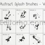 دانلود ۲۱ براش فتوشاپ چکیدن رنگ ۲۱ Abstract Splash Brushes – Vol. 1 Brushes