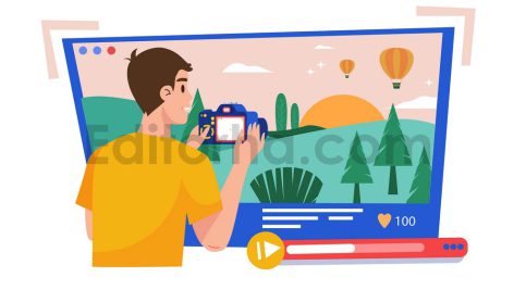 دانلود وکتور مرد عکاس