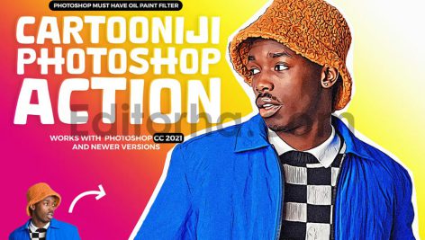 دانلود اکشن فتوشاپ کارتونی CartooNiji Photoshop Action