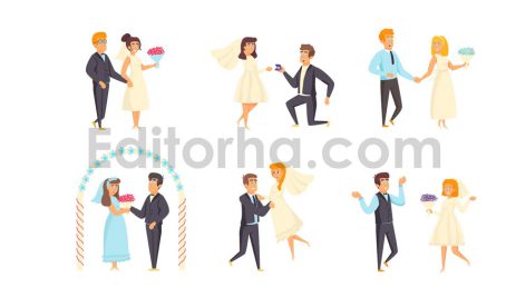 دانلود وکتور لایه باز عروسی