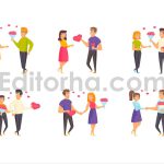 دانلود وکتور لایه باز روز ولنتاین