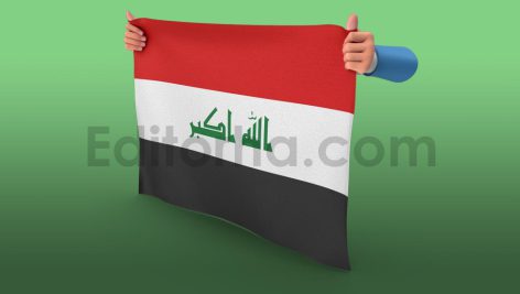 دانلود مدل آماده سه بعدی : پرچم عراق