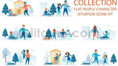 دانلود وکتور لایه باز روز برفی