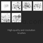 دانلود ۲۶ براش فتوشاپ بوکه کریسمس Bokeh Photoshop brushes, Christmas bokeh brushes