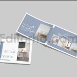 دانلود فایل لایه باز موکاپ بروشور Landscape Brochure Mockup