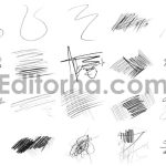 دانلود براش مدادی فتوشاپ Pencil Brushes