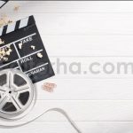 دانلود عکس نوار فیلم، ذرت بو داده و بلیت سینما