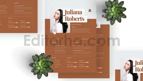 دانلود فایل لایه باز رزومه مینیمال