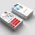 دانلود طرح لایه باز کارت ویزیت بیمارستان عمودی
