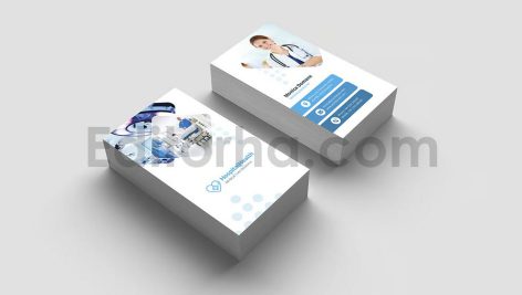 دانلود طرح لایه باز کارت ویزیت بیمارستان عمودی