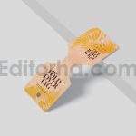دانلود موکاپ تگ مربعی تاشو جواهرات