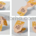 دانلود موکاپ تگ مربعی تاشو جواهرات