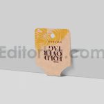 دانلود موکاپ تگ مربعی تاشو جواهرات Square Fold Over Jewelry Tag Mockups