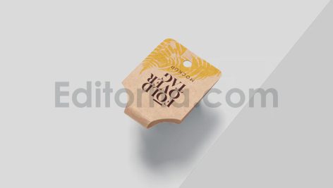 دانلود موکاپ تگ مربعی تاشو جواهرات
