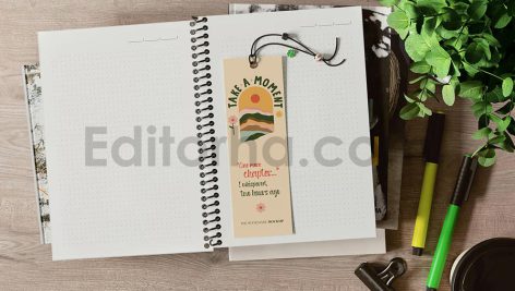 دانلود موکاپ بوک مارک، نشانک کتاب