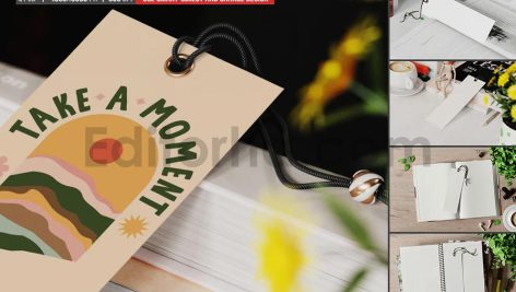 دانلود موکاپ بوک مارک، نشانک کتاب