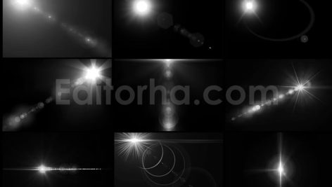 مجموعه ۳۰ تایی لنز سفارشی فلر افکت خورشید Custom Sun Glow Effect Lens Flare Kit