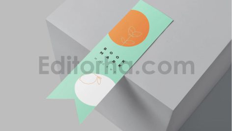 دانلود موکاپ بوک مارک، نشانک کتاب طرح دایره