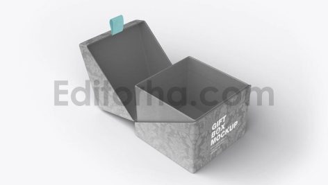 دانلود موکاپ جعبه مقوایی هدیه