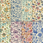 دانلود مجموعه پترن سنتی هندی Indian Ethnic Traditional Print Seamless Patterns