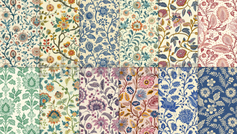 دانلود مجموعه پترن سنتی هندی Indian Ethnic Traditional Print Seamless Patterns