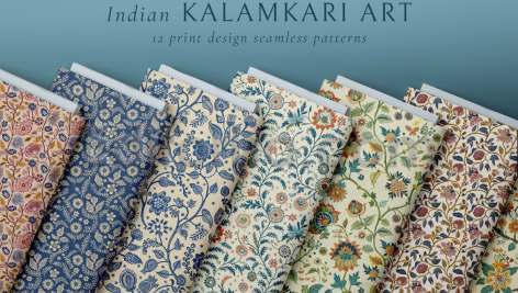 دانلود مجموعه پترن سنتی هندی Indian Ethnic Traditional Print Seamless Patterns