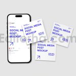 دانلود پک موکاپ پست شبکه اجتماعی Social Media Post Mockup V.05