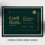 دانلود فایل لایه باز سرتیفیکیت با تم سبز رنگ Green Deco – Certificate