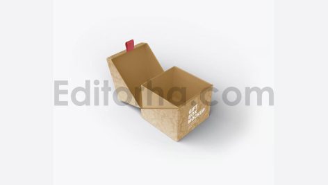 دانلود موکاپ جعبه مقوایی هدیه