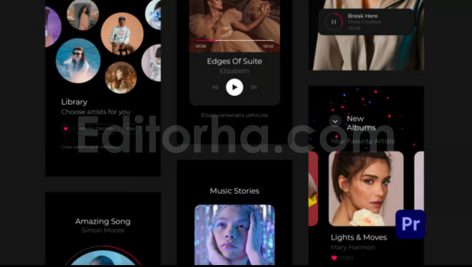 دانلود پروژه آماده پریمیر: استوری پادکست موسیقی استوری اینستاگرام