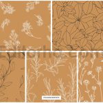 دانلود پترن و طراحی با تم گیاهی Herbs Patterns & Illustrations