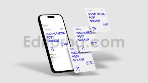 دانلود پک موکاپ پست شبکه اجتماعی Social Media Post Mockup V.05