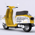 دانلود موکاپ اسکوتر کلاسیک Vintage Scooter Mock-Up