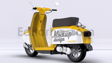 دانلود موکاپ اسکوتر کلاسیک Vintage Scooter Mock-Up