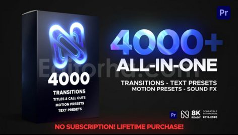 دانلود پروژه آماده پریمیر: 4000 ترنزیشن و پریست متن