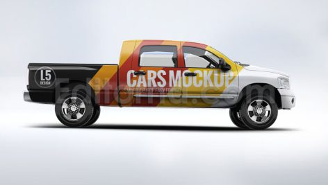 دانلود موکاپ کامیون پیکاپ Pickup Truck Mock-Up