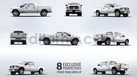 دانلود موکاپ کامیون پیکاپ Pickup Truck Mock-Up