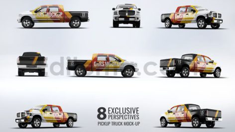 دانلود موکاپ کامیون پیکاپ Pickup Truck Mock-Up