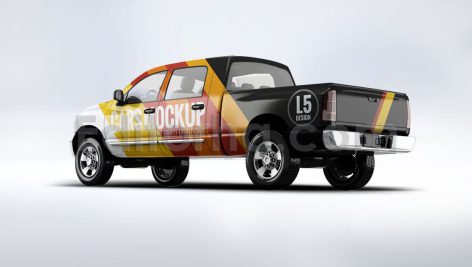 دانلود موکاپ کامیون پیکاپ Pickup Truck Mock-Up