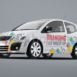 دانلود موکاپ برندینگ ماشین شهری City Car Branding Mock-up