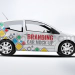 دانلود موکاپ برندینگ ماشین شهری City Car Branding Mock-up