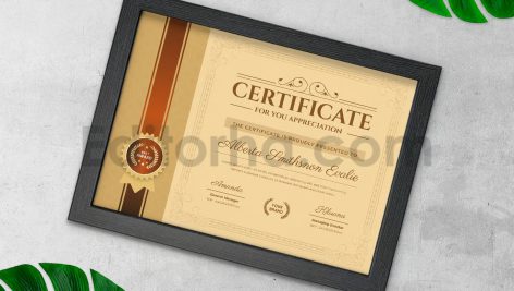 دانلود فایل لایه باز سرتیفیکیت کلاسیک Classic Vintage Appreciation Certificate